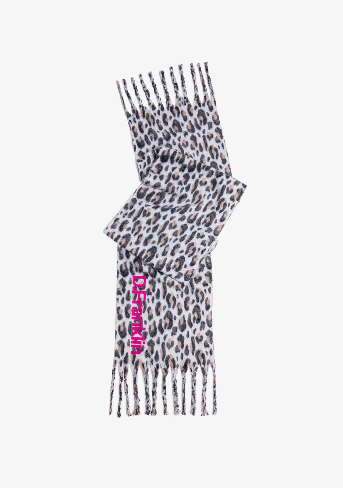 D.franklin Nordic TRK Leopard Scarf Grey Rebajas de fin de temporada