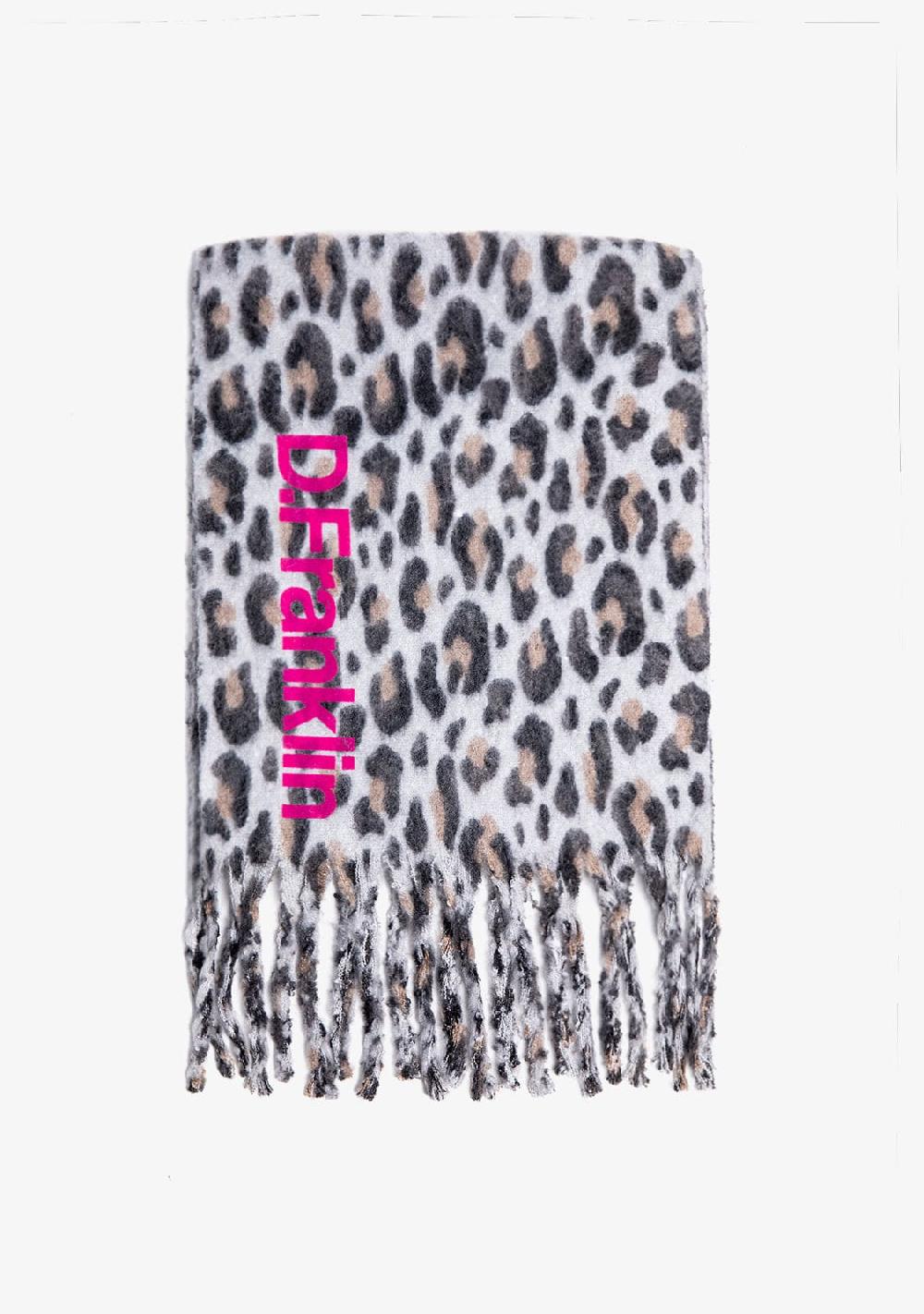 D.franklin Nordic TRK Leopard Scarf Grey Rebajas de fin de temporada