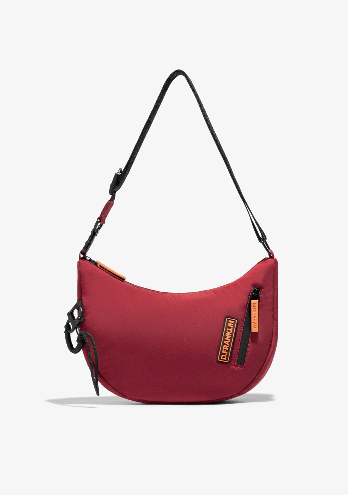 D.franklin Round Nylon Crossbody Bag Red + Custom Set Orange Rebajas