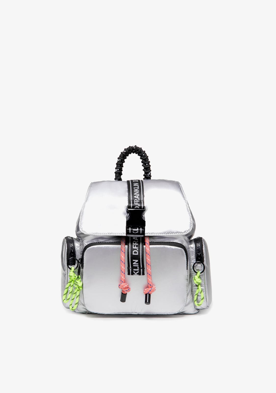 D.franklin Bomb Flap Backpack Silver Los más vendidos