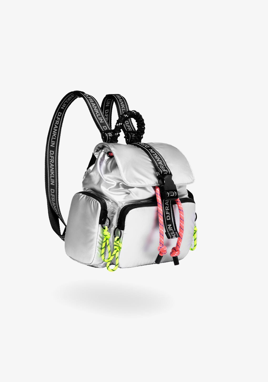 D.franklin Bomb Flap Backpack Silver Los más vendidos