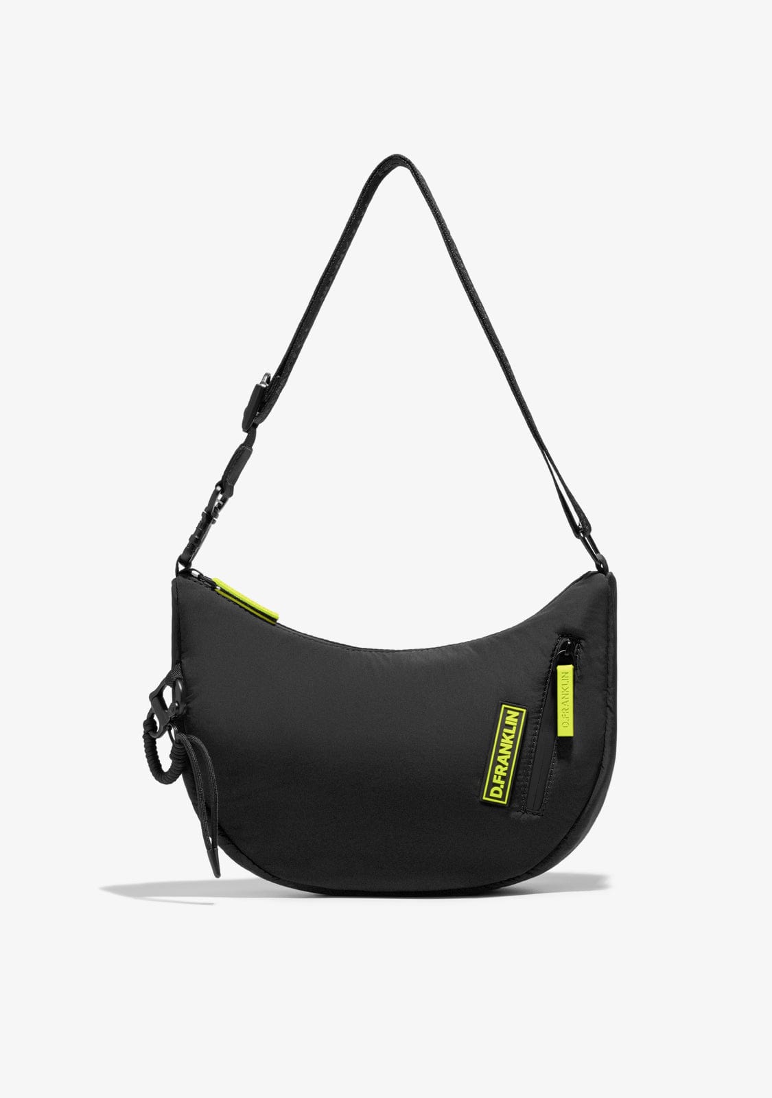 D.franklin Round Nylon Crossbody Bag Black + Custom Set Lime Descuento