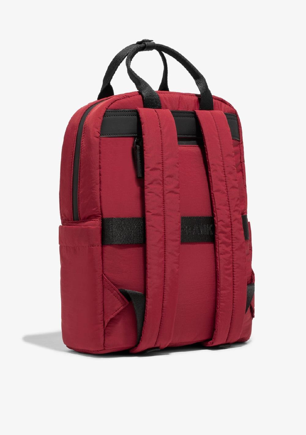 D.franklin Multi-Pocket Nylon Backpack Red + Custom Set Lime Tienda