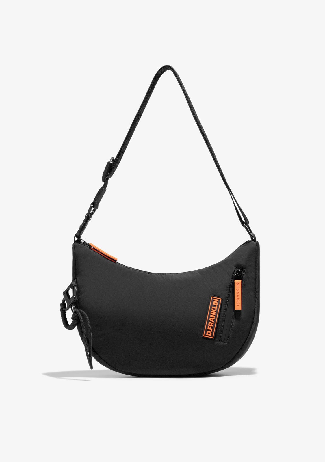 D.franklin Round Nylon Crossbody Bag Black + Custom Set Orange Rebajas online
