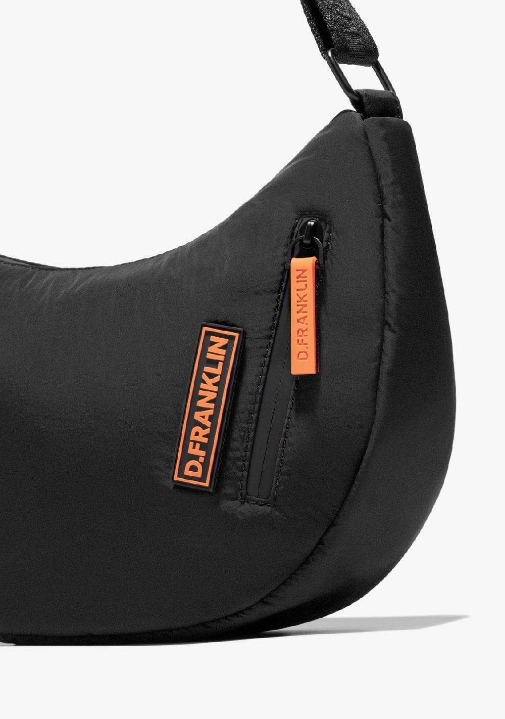 D.franklin Round Nylon Crossbody Bag Black + Custom Set Orange Rebajas online