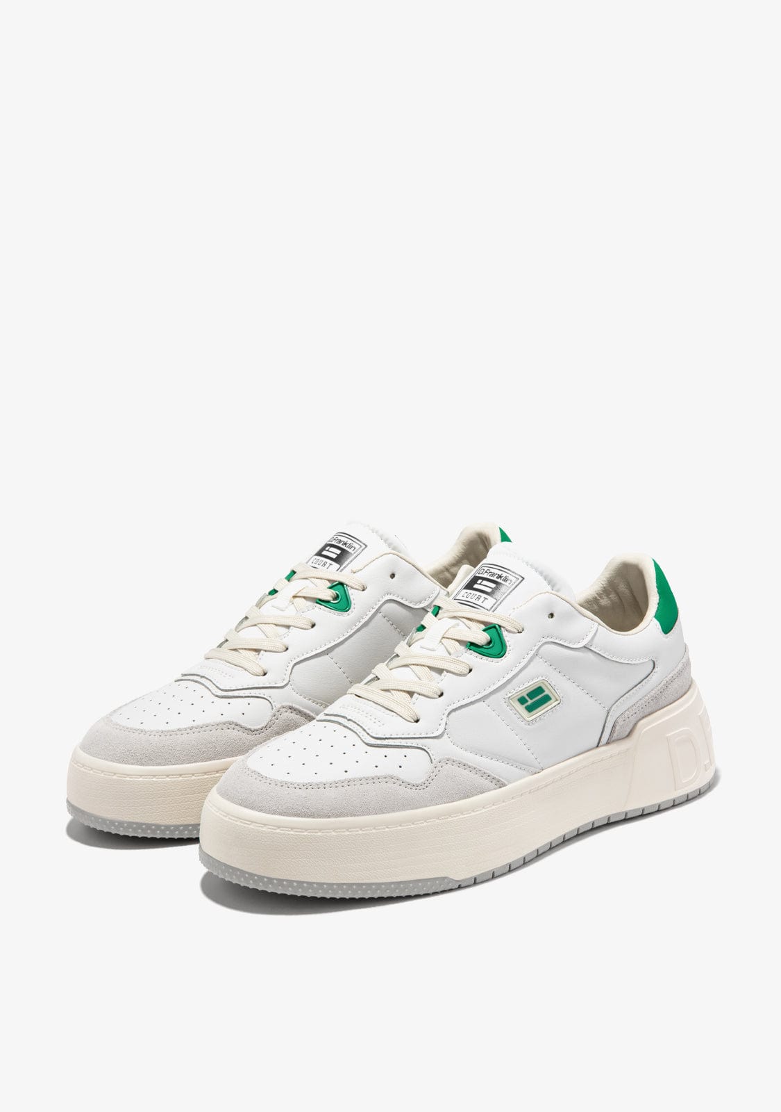 D.franklin Court Tennis Basic White / Green Descuento