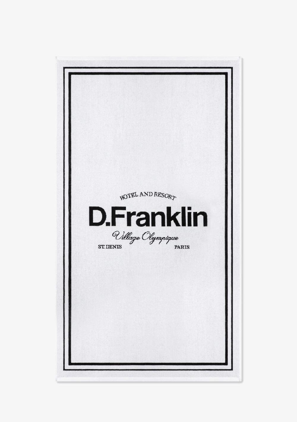 D.franklin Old Money Jacquard Velour Beach Towel White Rebajas online