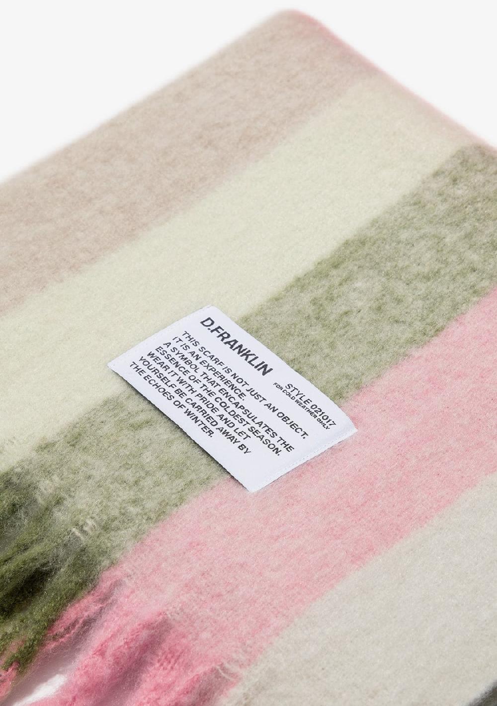 D.franklin Nordic Bomb Plaid Scarf Green/ Coral Gran oferta