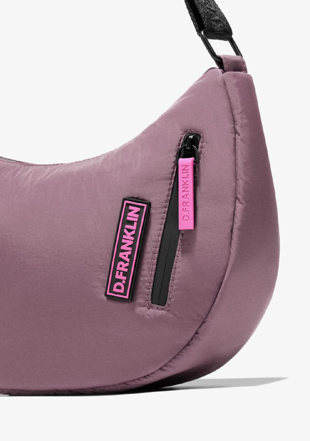 D.franklin Round Nylon Crossbody Bag Pink + Custom Set Fuchsia Rebajas de fábrica