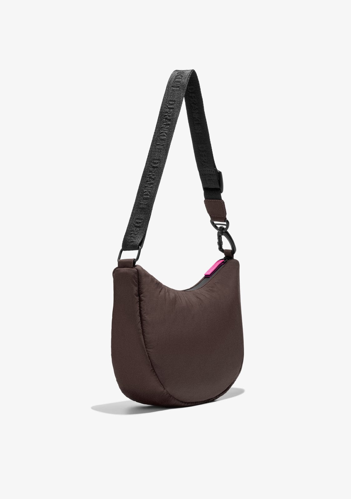 D.franklin Round Nylon Crossbody Bag Brown + Custom Set Fuchsia Los más vendidos