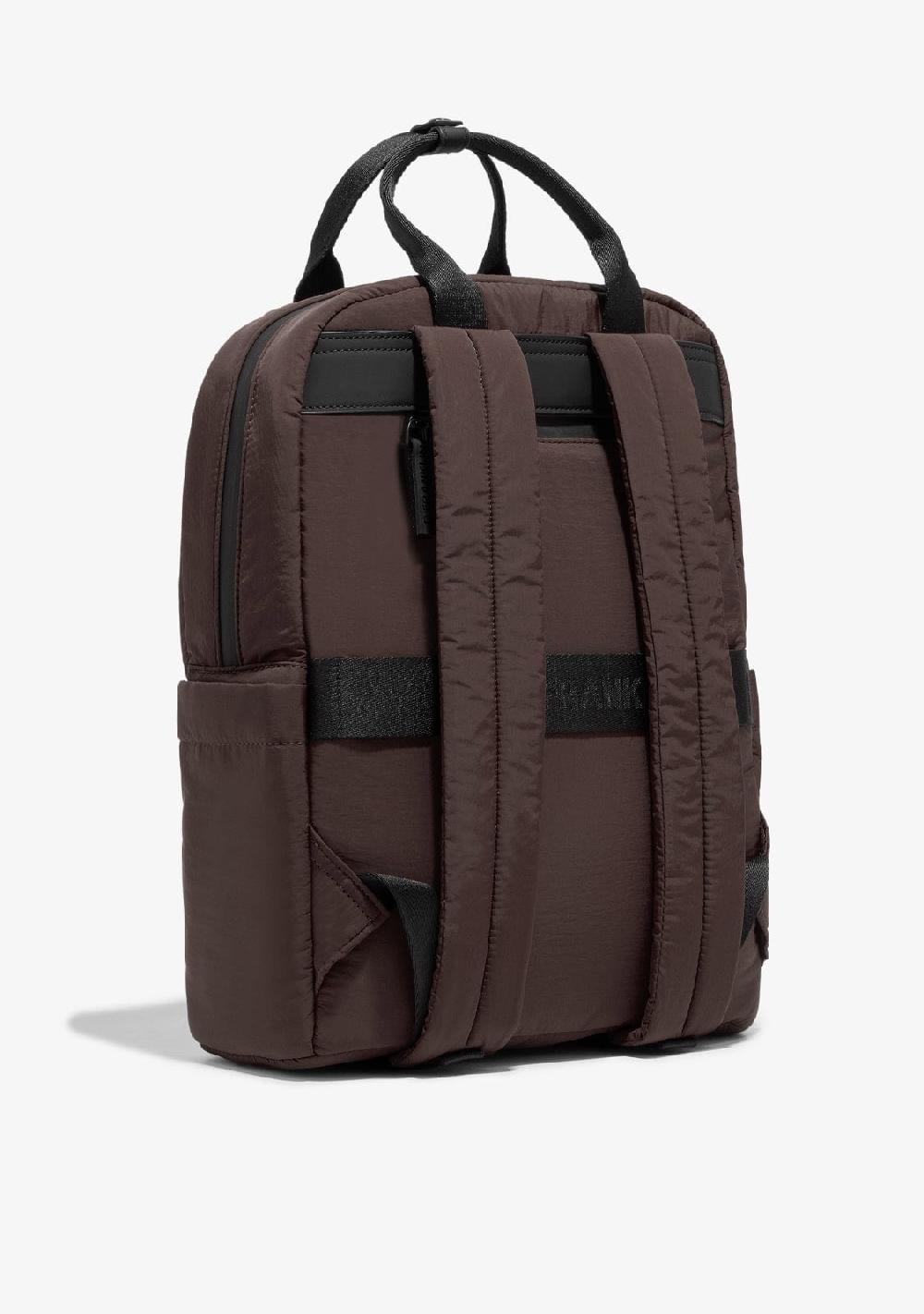 D.franklin Multi-Pocket Nylon Backpack Brown + Custom Set Fuchsia Envío gratis
