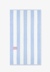 D.franklin Old Money Jacquard Velour Beach Towel Blue