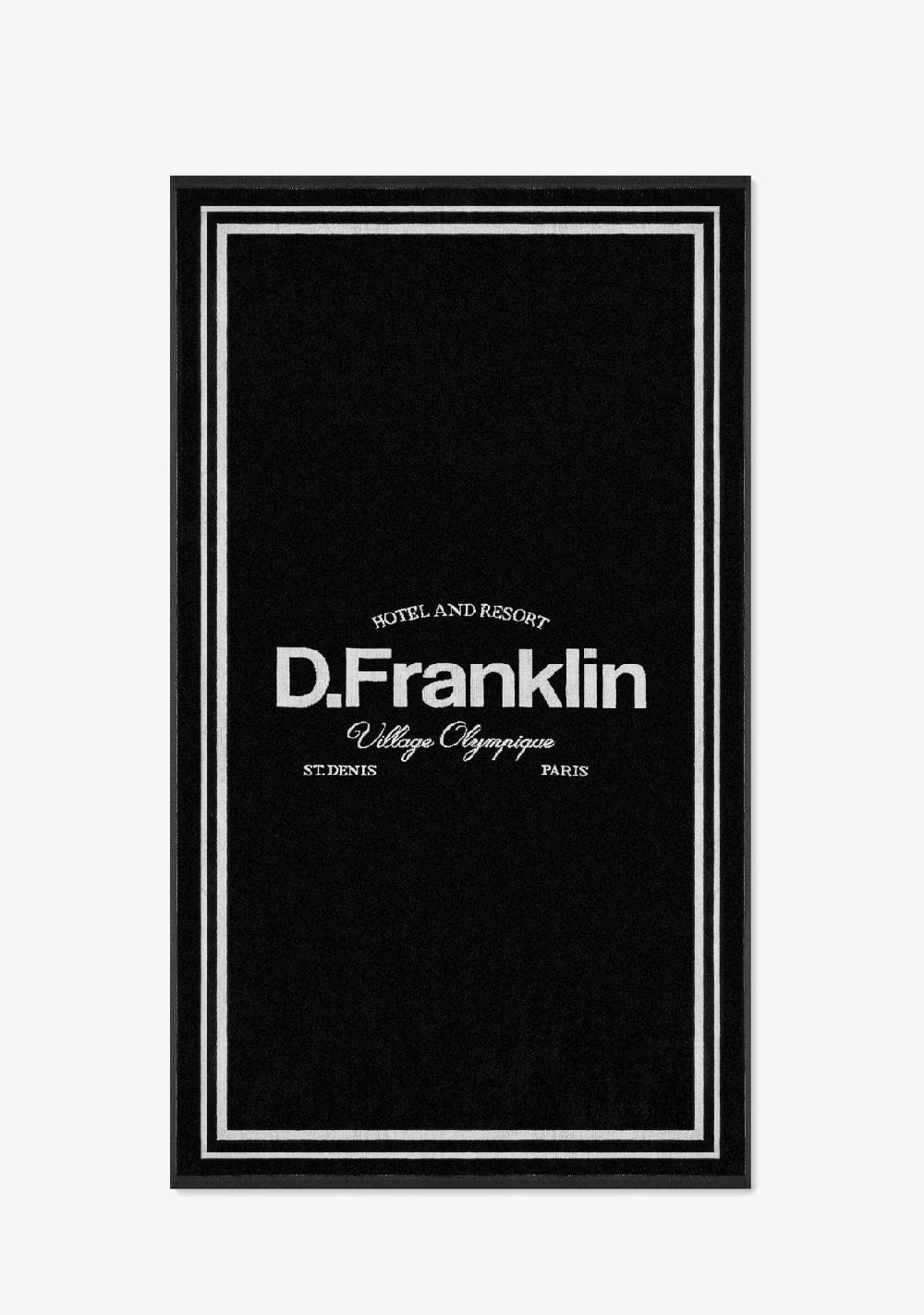 D.franklin Old Money Jacquard Velour Beach Towel Black Solo queda un día