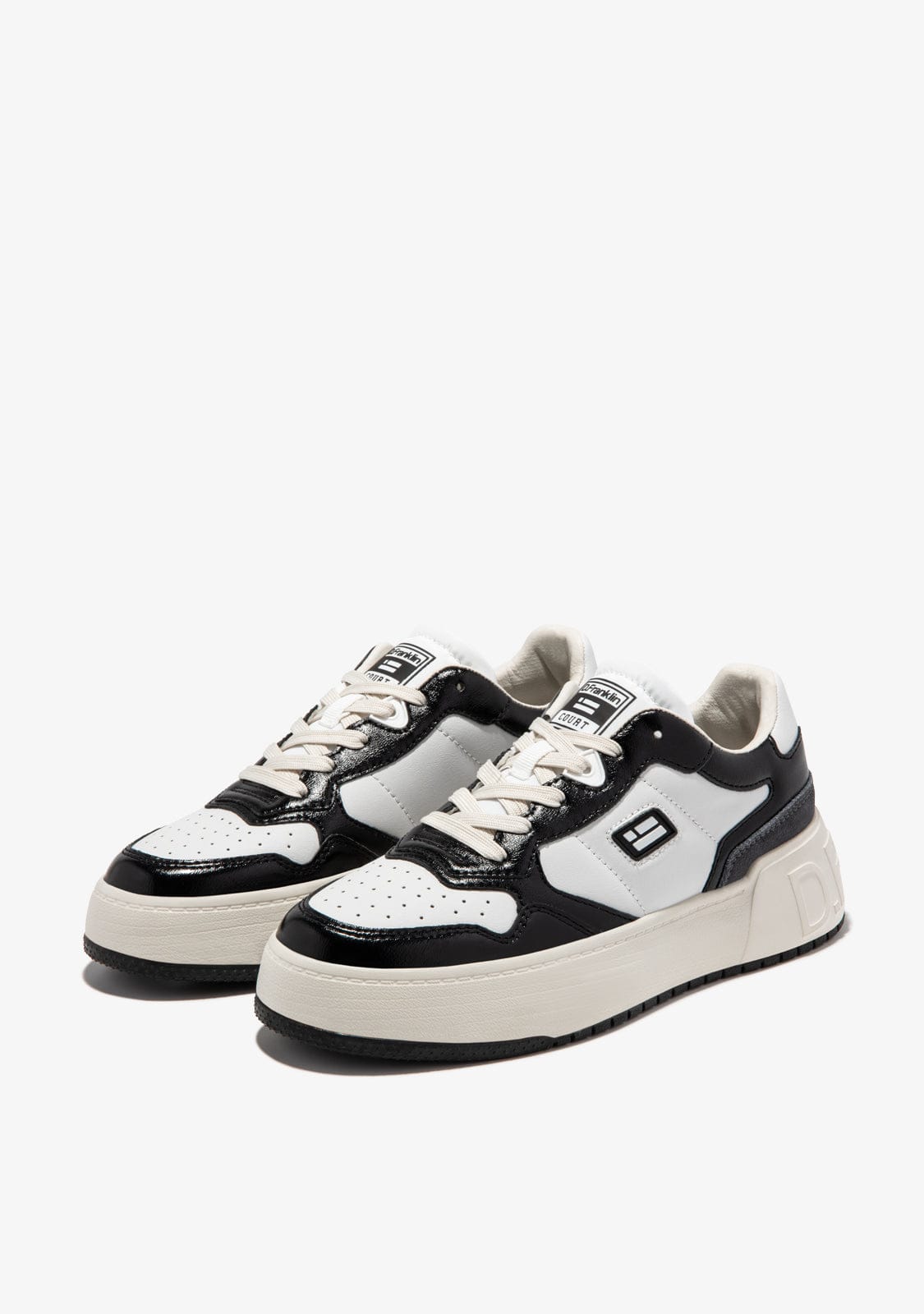 D.franklin Court Tennis Basic White / Black Descuento por venta flash