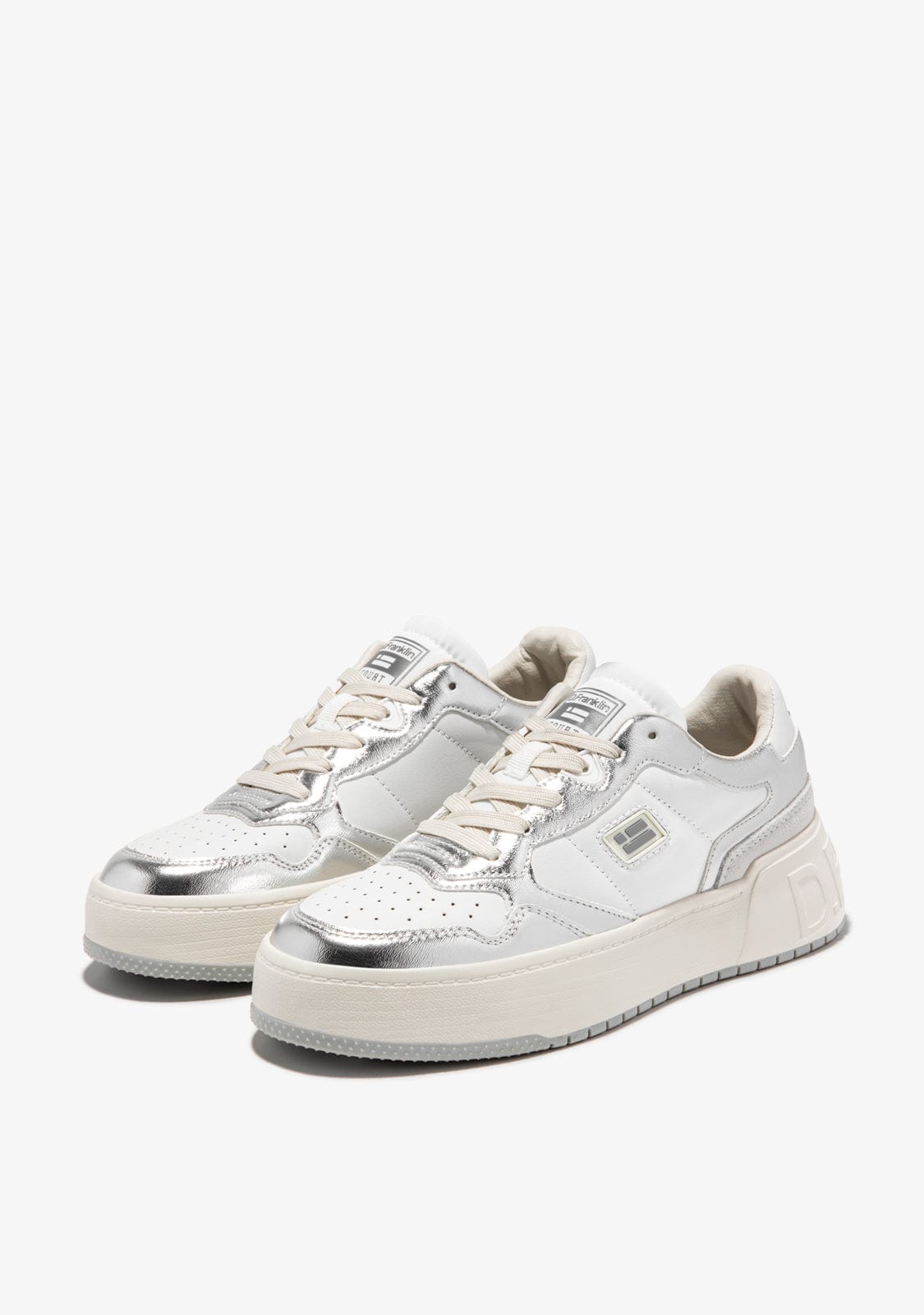 D.franklin Court Tennis Basic White / Silver Oferta especial de fábrica