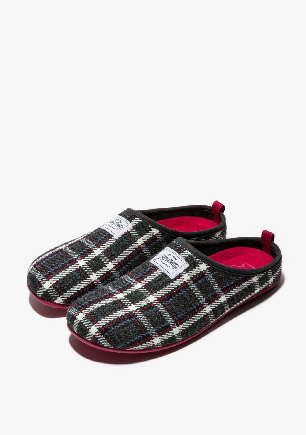 D.franklin Mercredy Slipper Tartan Grey Grandes descuentos