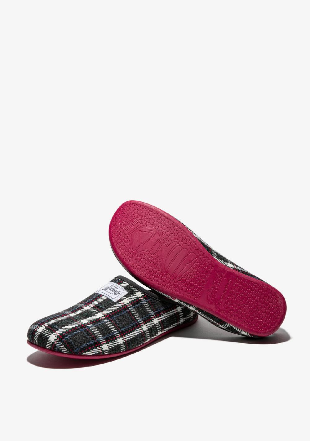 D.franklin Mercredy Slipper Tartan Grey Grandes descuentos