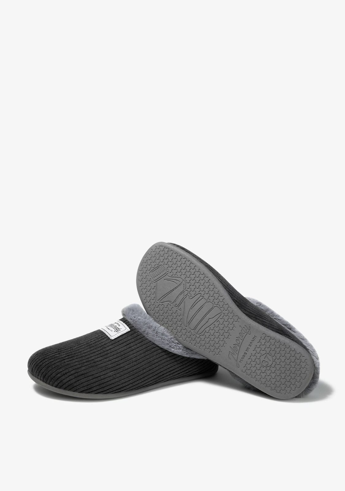 D.franklin Mercredy Slipper Cord Black Promoción por tiempo limitado