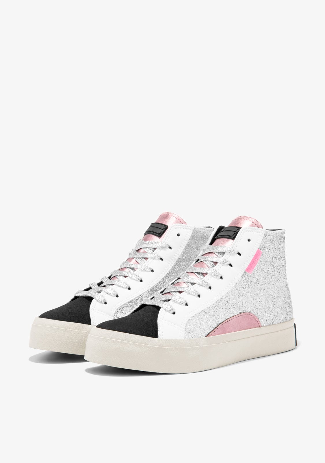 D.franklin Half Moon High Glitter Silver Grandes descuentos