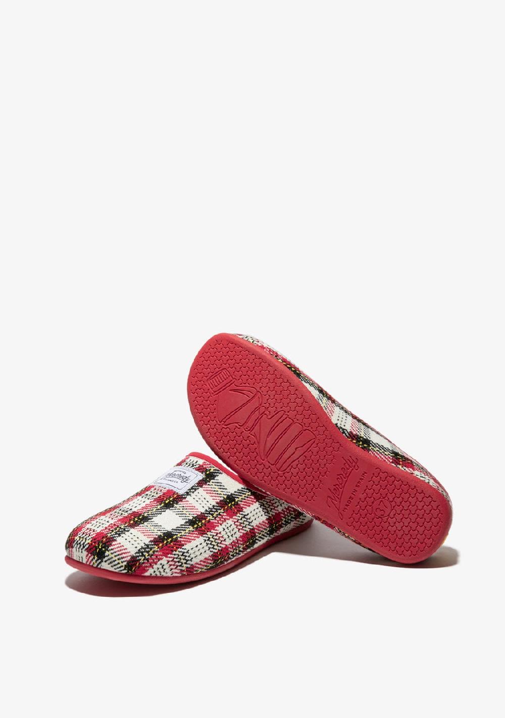 D.franklin Mercredy Slipper Tartan Red / White Precios de Black Friday