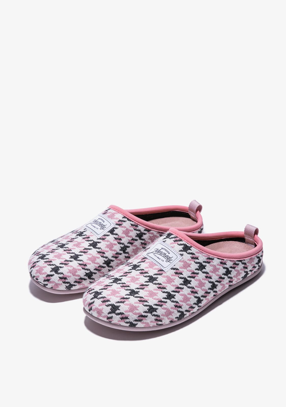 D.franklin Mercredy Slipper Houndstooth Black / Pink Oferta exclusiva