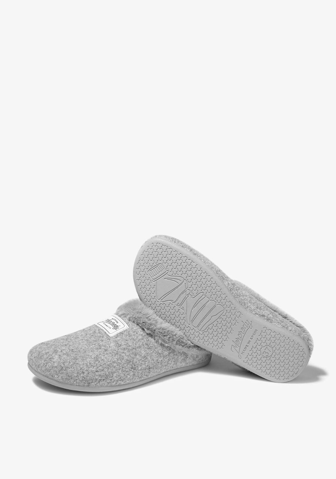 D.franklin Mercredy Slipper Fur Grey Última moda