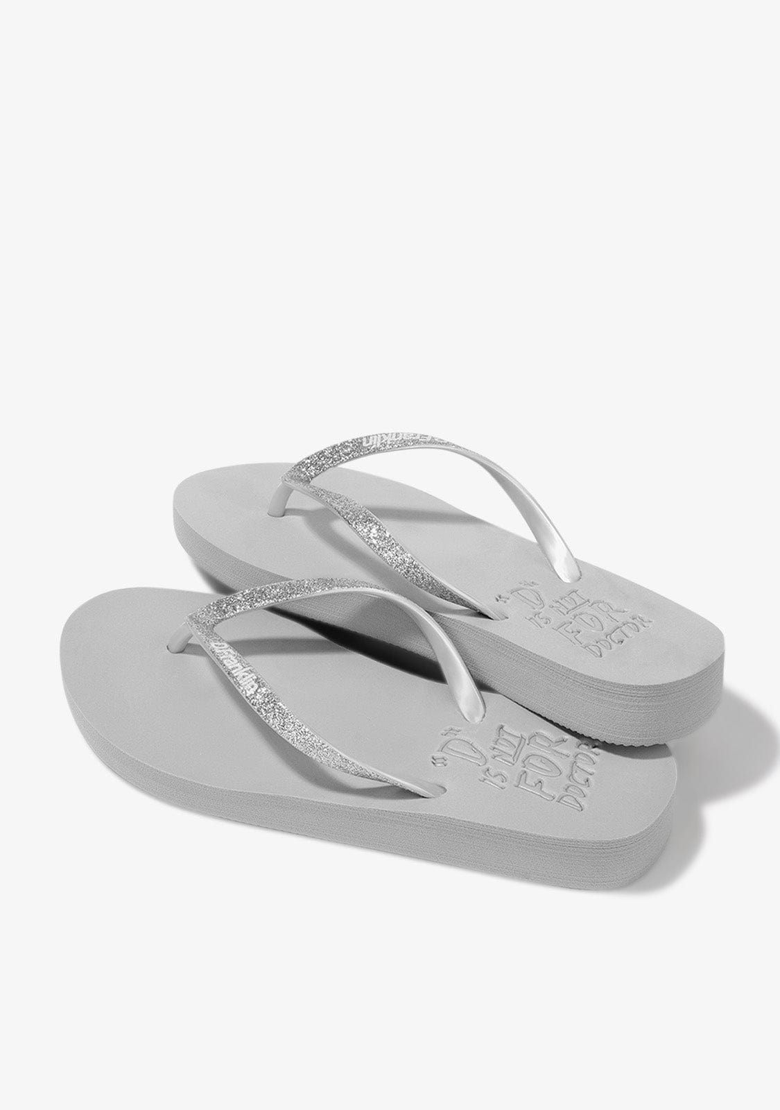 D.franklin Flip Flop Glitter Silver Solo hoy