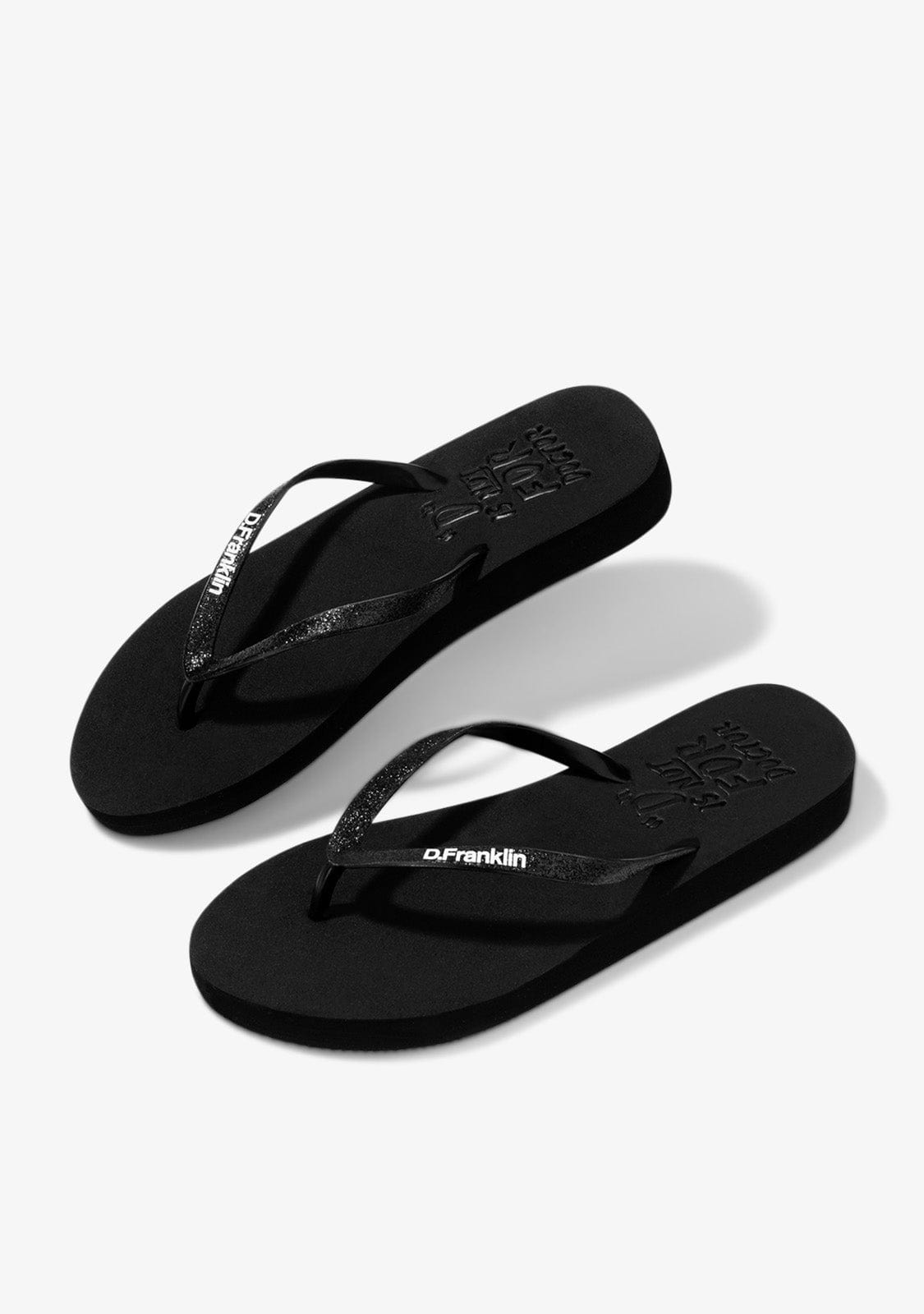 D.franklin Flip Flop Glitter Black Última moda