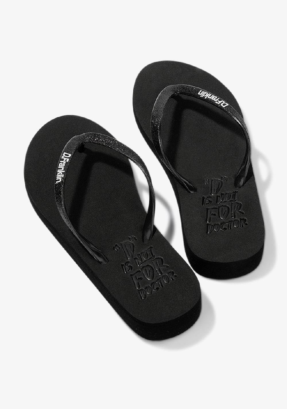 D.franklin Flip Flop Glitter Black Última moda