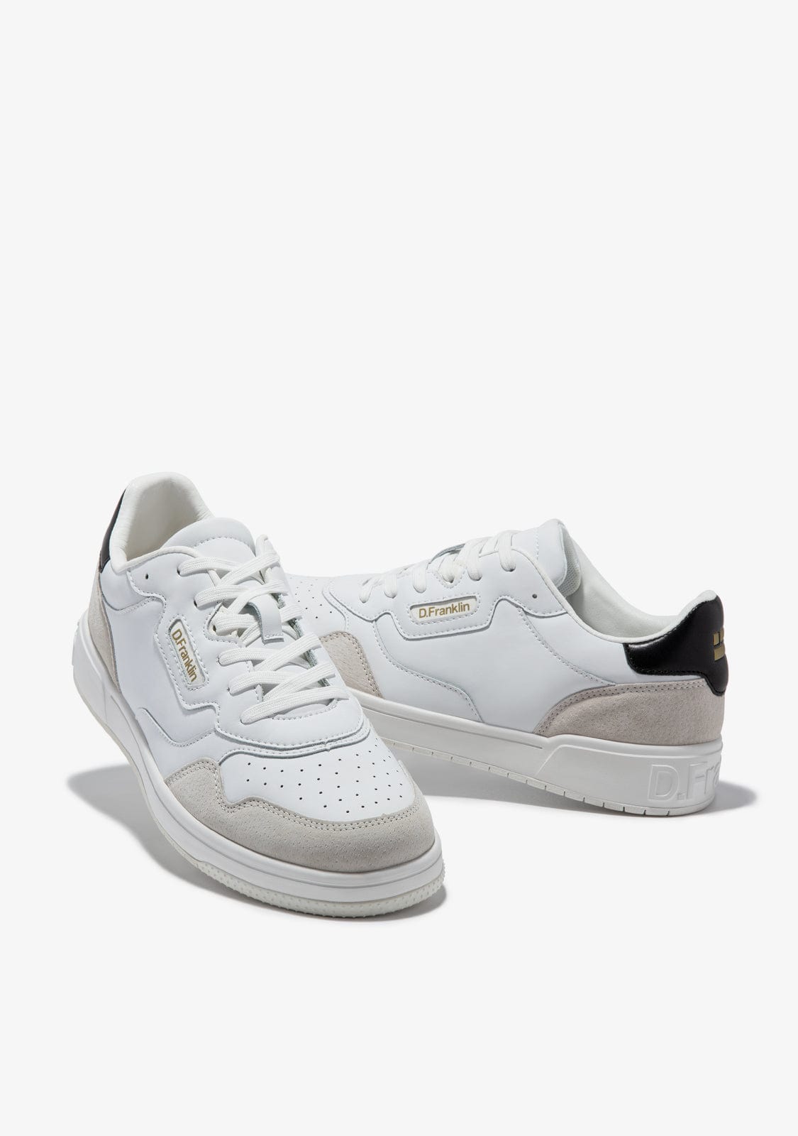 D.franklin Court V2 Basic Leather White / Black Venta caliente