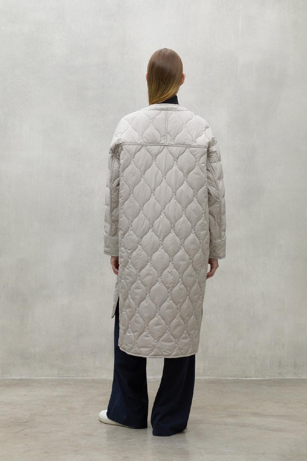 Ecoalf LIGHT BEIGE LEZNA COAT WITH BAND Promoción trimestral