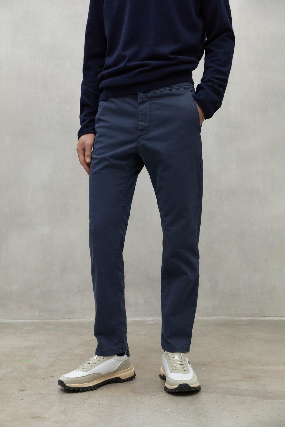 Ecoalf NAVY BLUE ETHIC TROUSERS Liquidación