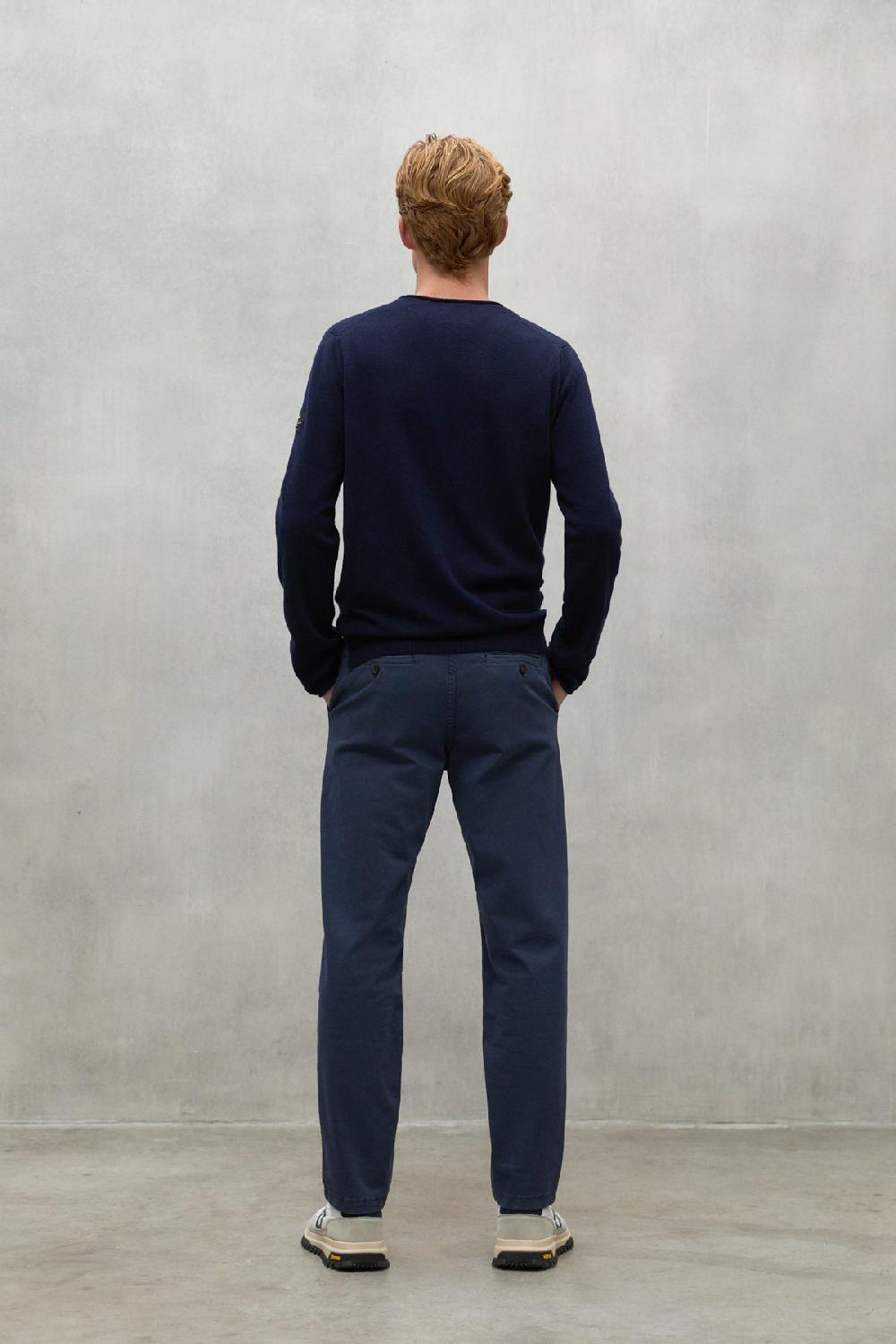 Ecoalf NAVY BLUE ETHIC TROUSERS Liquidación