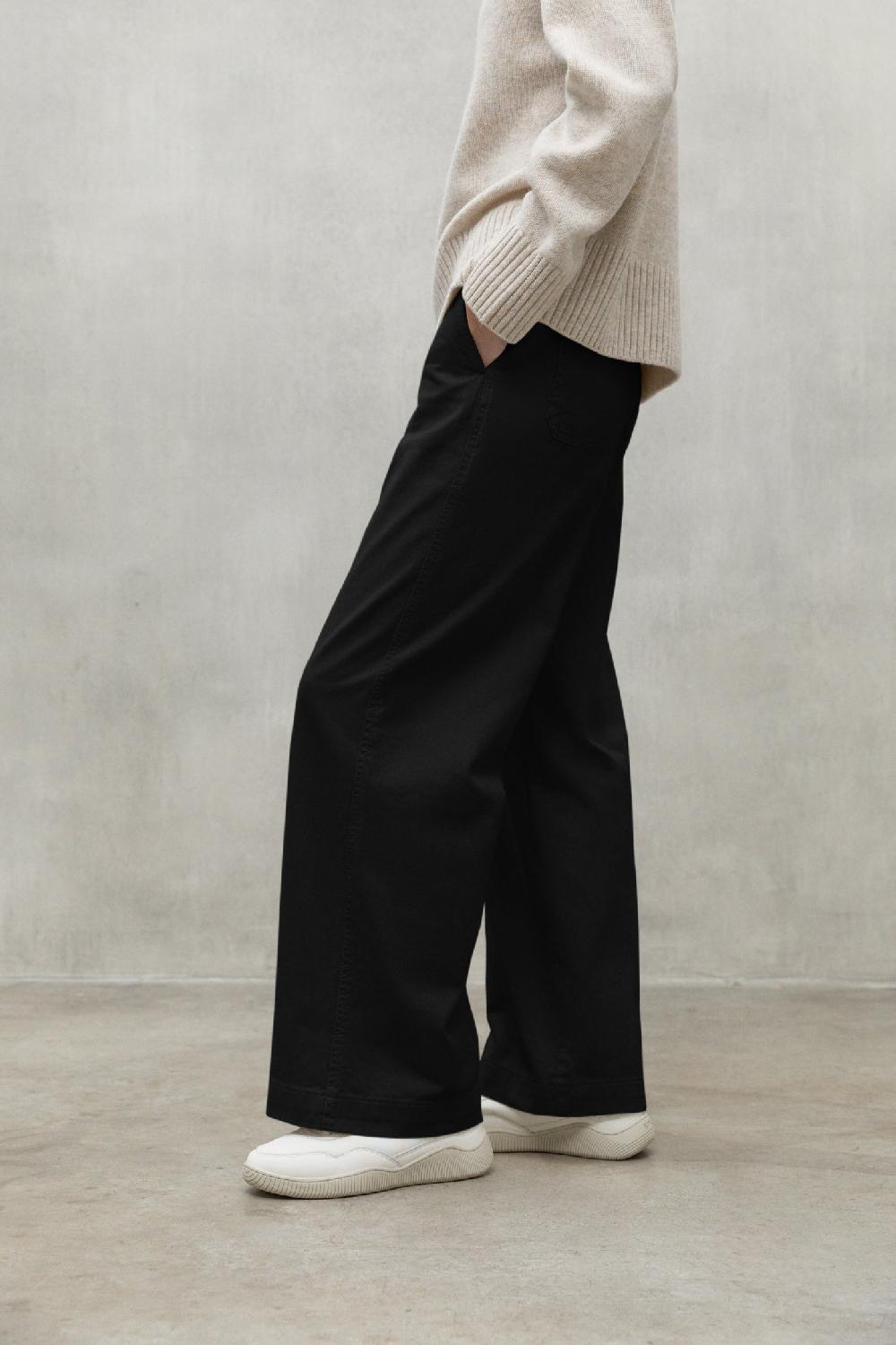 Ecoalf BLACK VALLS TROUSERS Ofertas de temporada