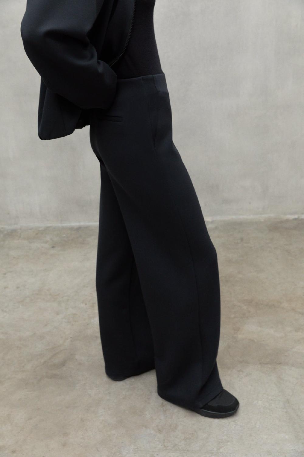 Ecoalf BLACK ARDA TROUSERS Rebajas de fin de temporada