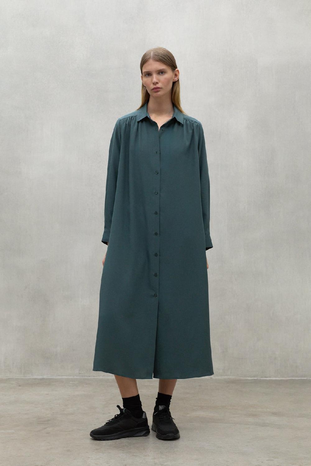 Ecoalf DARK GREEN ALEJANDRA DRESS Outlet online