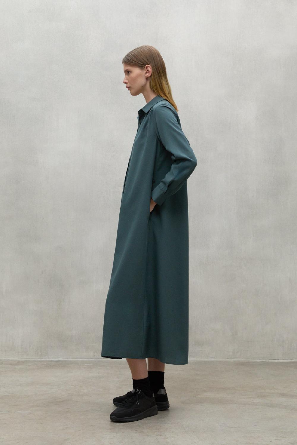 Ecoalf DARK GREEN ALEJANDRA DRESS Outlet online
