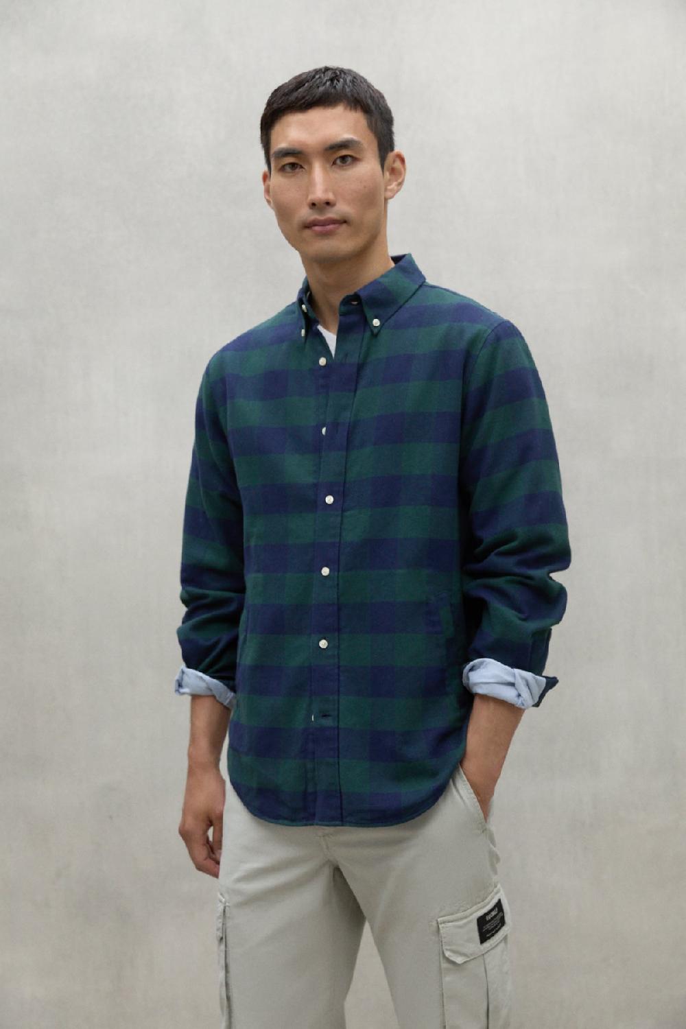 Ecoalf BLUE AND GREEN GASTON SHIRT Tienda