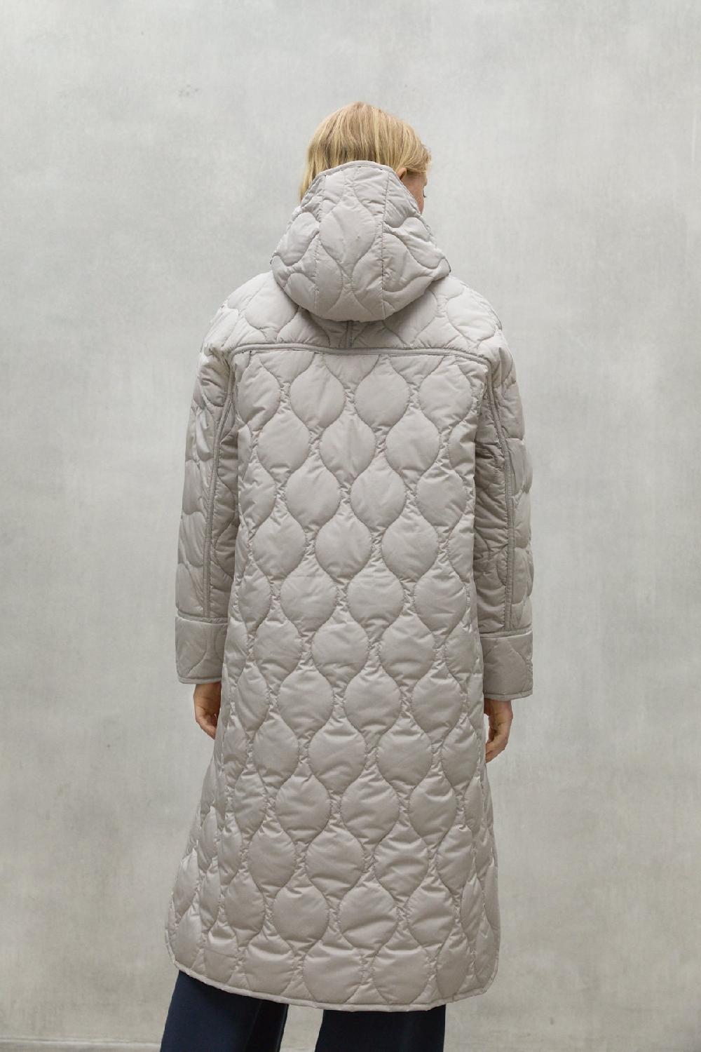 Ecoalf LIGHT BEIGE LEZNA COAT WITH HOOD Ahorra y exporta