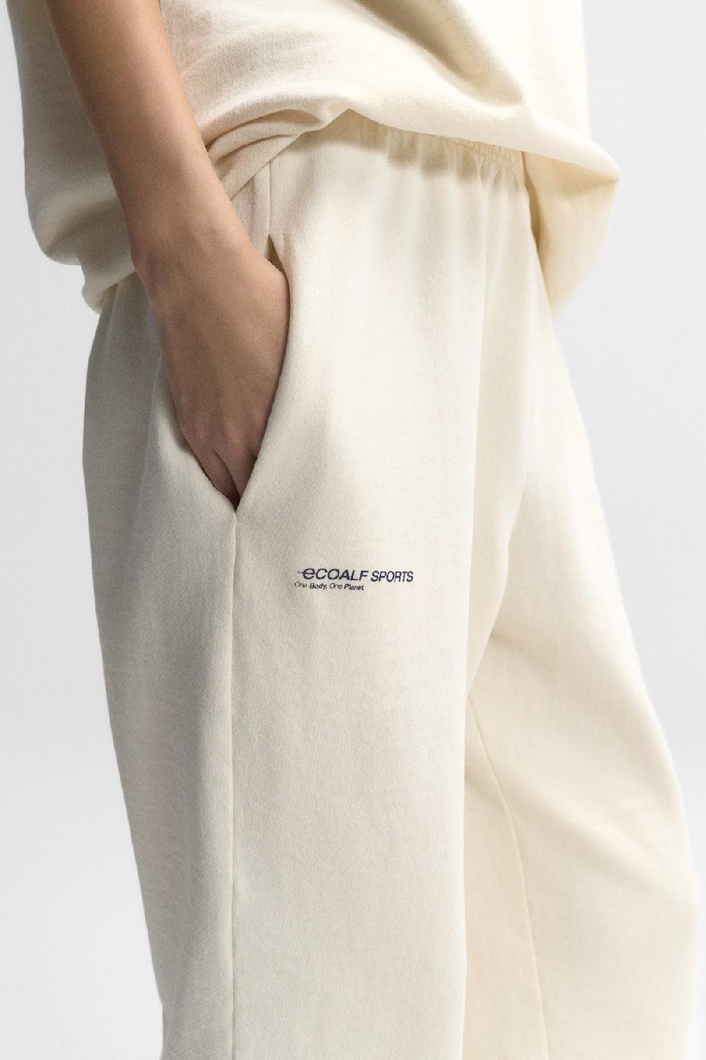 Ecoalf CALIFORNIA UNISEX PANTS WHITE Oferta especial de fábrica
