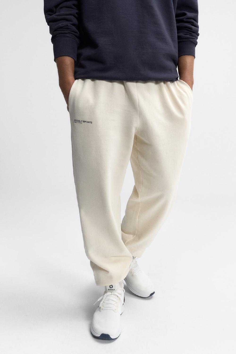 Ecoalf CALIFORNIA UNISEX PANTS WHITE Oferta especial de fábrica