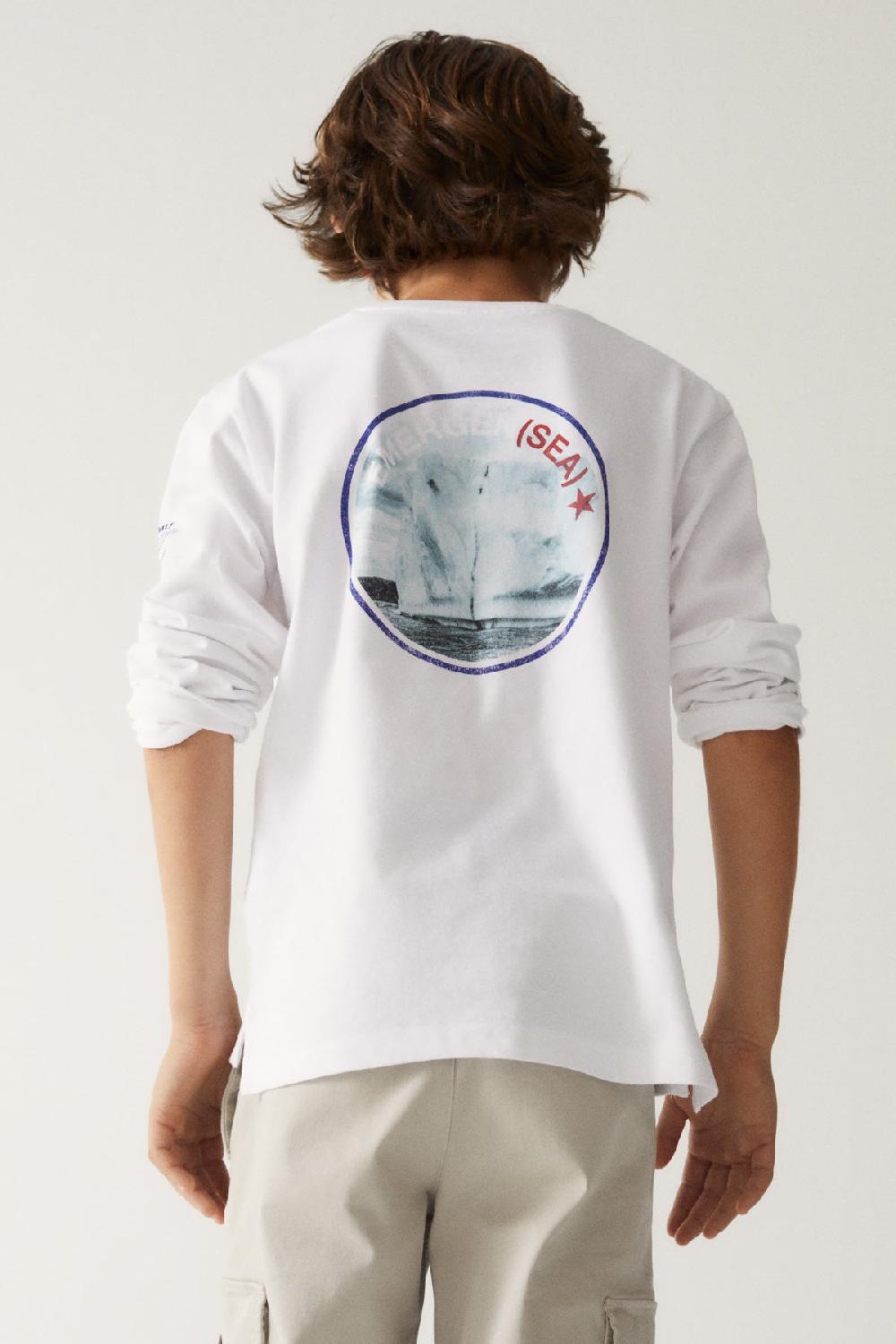Ecoalf WHITE TIERRA LONG-SLEEVED T-SHIRT Liquidación