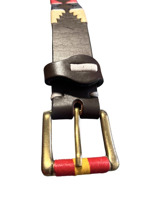 El caballo Cinturón cuero bordado Ofertas de temporada