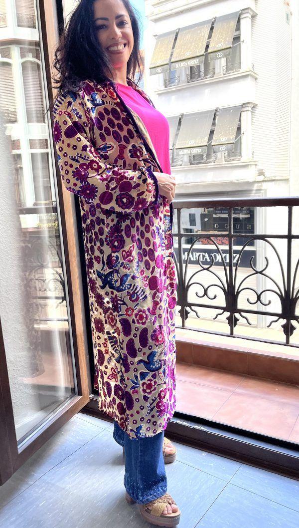 El caballo Kimono Velvet pajaros Superdescuento