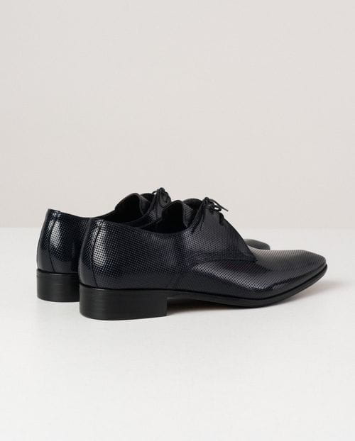 Etiem Zapato de vestir navy `tipo Blucher´ de piel picada Tienda de fábrica