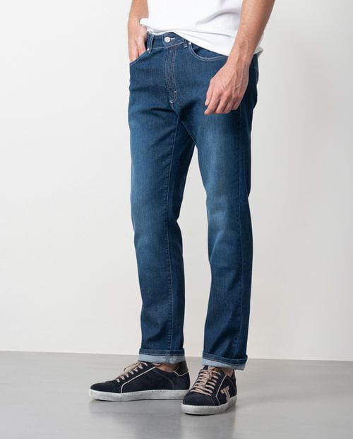 Etiem Tejano azul elástico regular fit Grandes ahorros