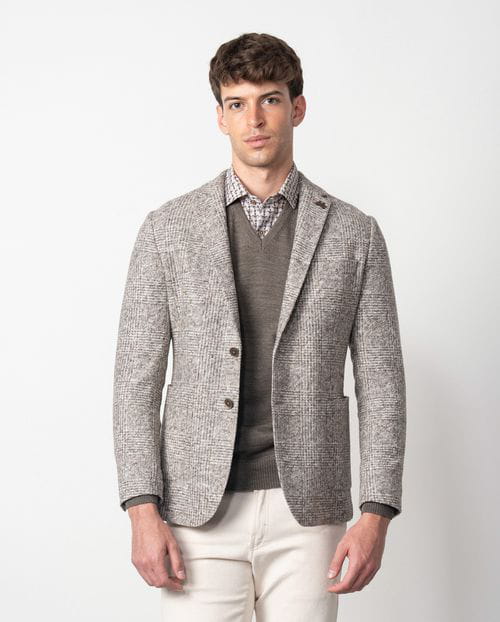 Etiem Americana de punto de cuadro gales slim fit desestructurada y sin forro Gran oferta