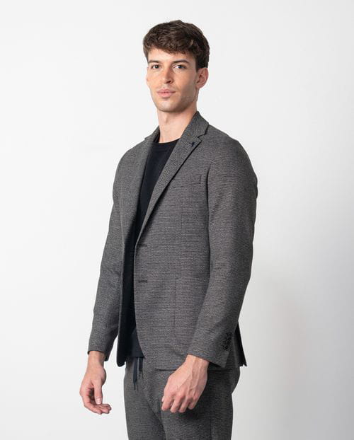 Etiem Americana slim fit sin forro y desestructurada realizada en punto de pata de gallo Rebajas de fábrica