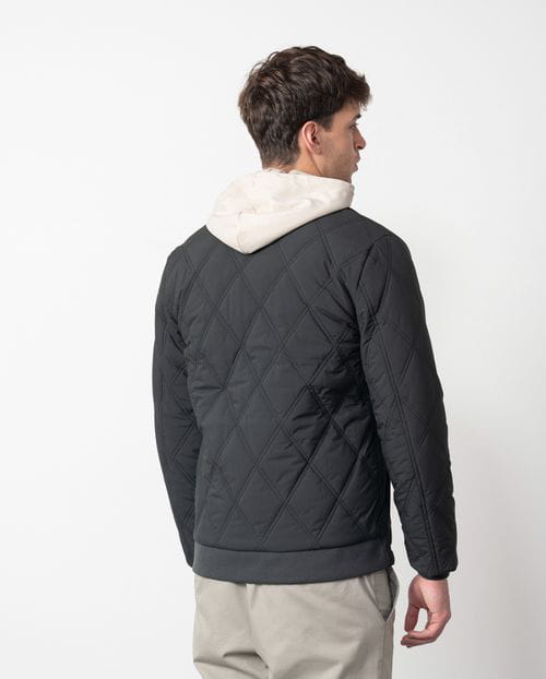 Etiem Cazadora acolchada de rombos con cuello camisero y bolsillos Ventas relámpago