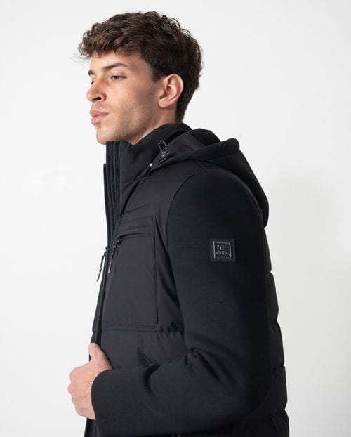 Etiem Chaqueta acolchada combinada de tejido técnico y punto `tipo foam´ Descuento